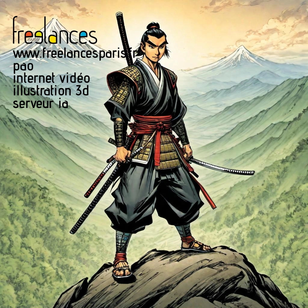 Pao mise en page internet vidéo illustration 3d serveur IA générative AI freelance paris studio de création magazines s574d2q0